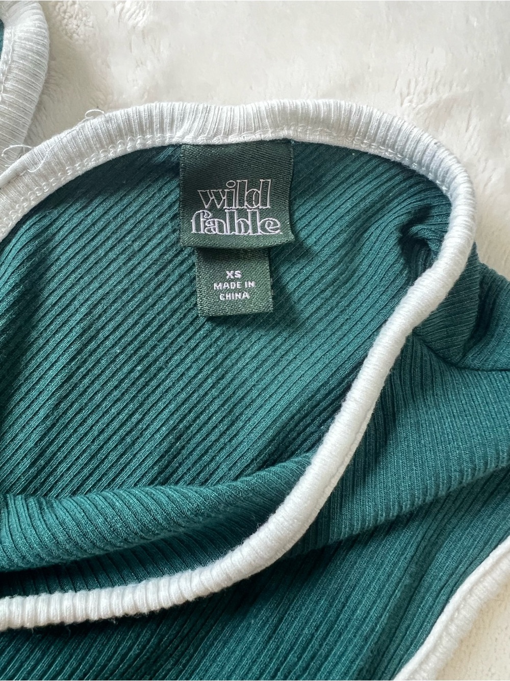 Emerald Green Wild Fable Ribbed Top - Picture 3 of 4